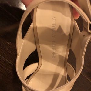 Audrey Brooke | Shoes | Nude Chunky Sandal Heels | Poshmark